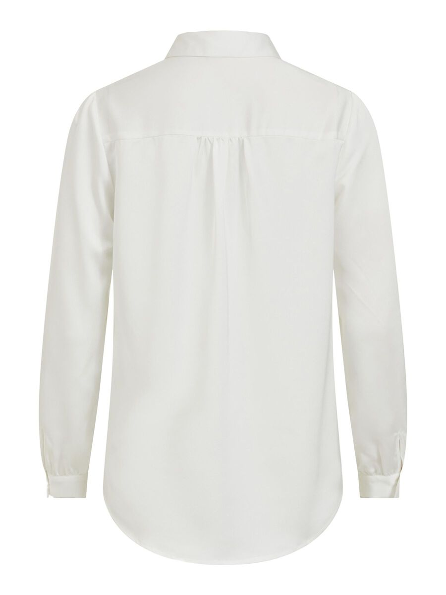 Satinskjorte Luna White