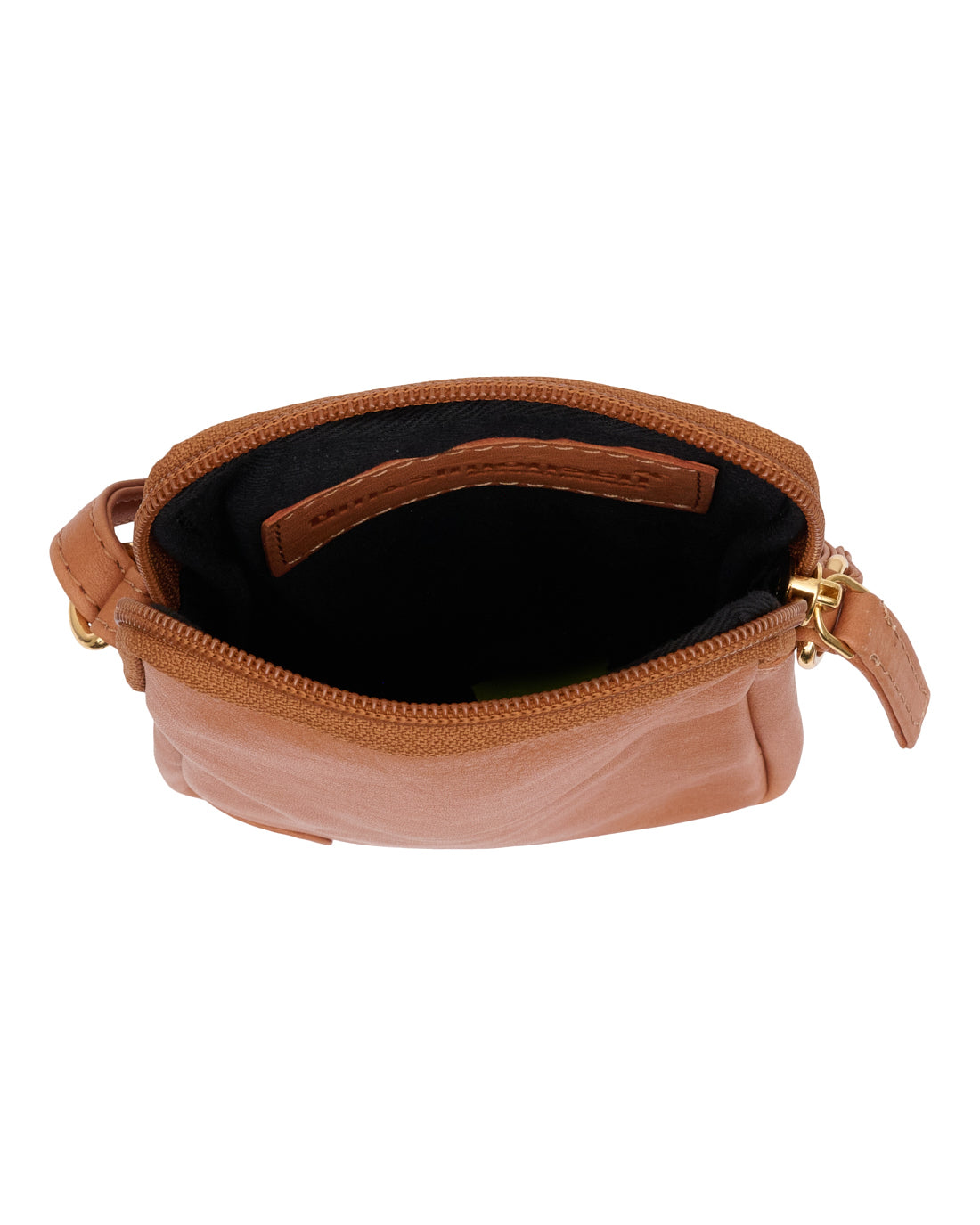 Mobiltaske Misse - Cognac / gold