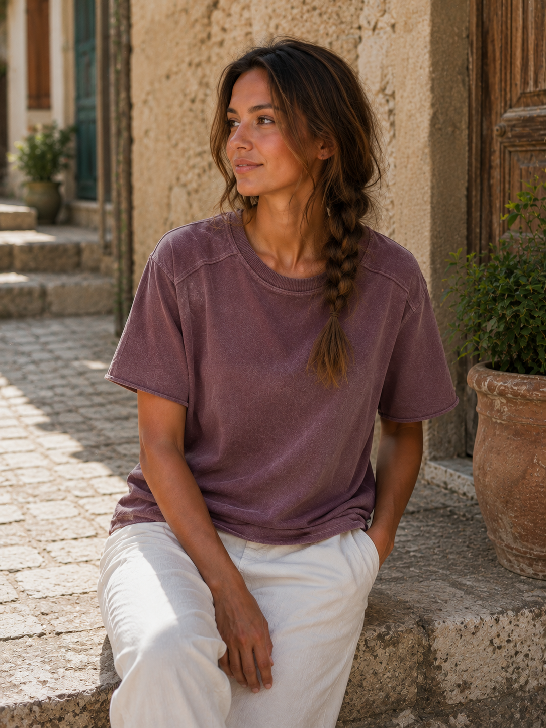 T-shirt Alouette Bordeaux