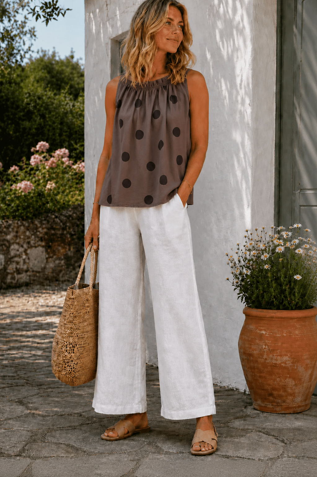 Bluse top Lucina - Brown