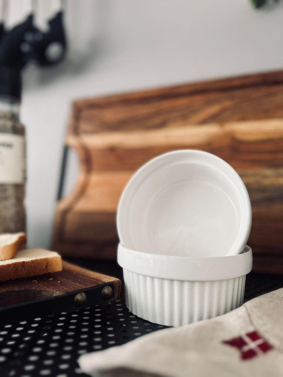 Skåle i hvid porcelæn - Sæt af 2 stk