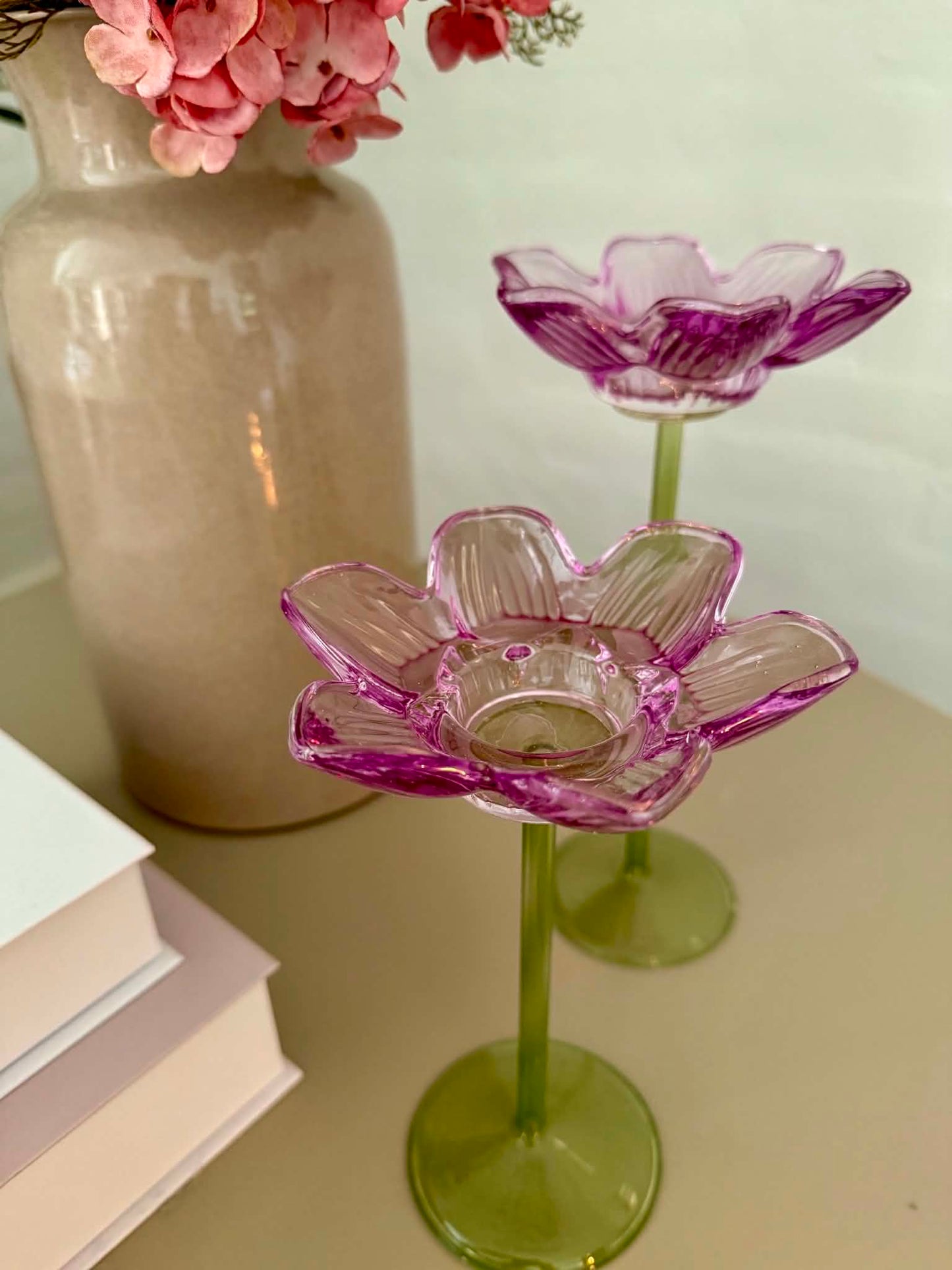 Lysestage blomst - Lilla