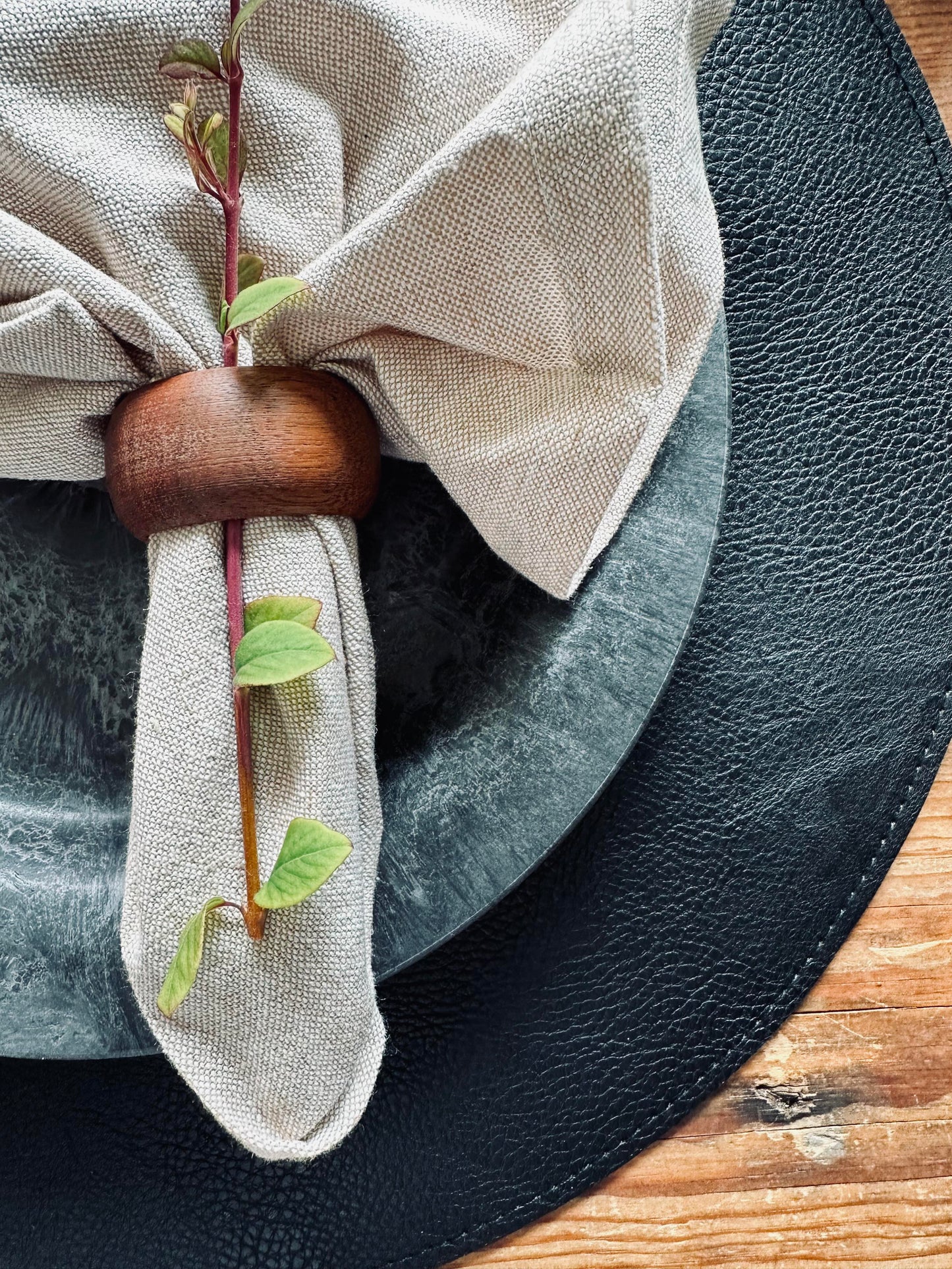 Dækkeserviet Grå / Sort – Vendbar