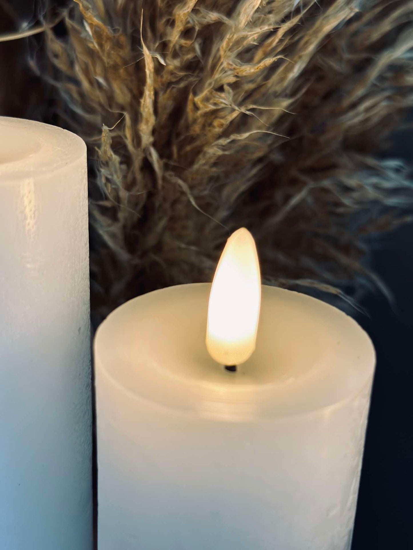LED Bloklys / Hvid – 3 stk med fjernbetjening