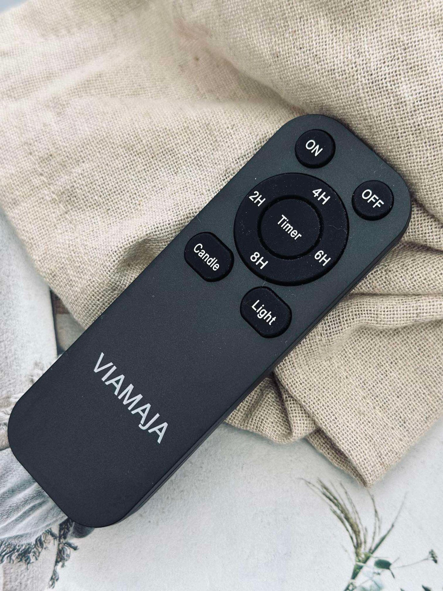 LED Bloklys / Hvid – 3 stk Rustik lys dia 5 cm