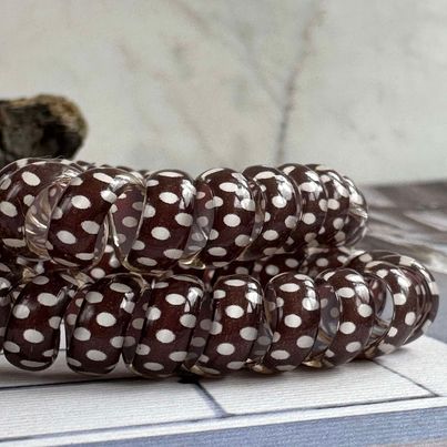 Hårelastikker Spiral Brown - 2 stk