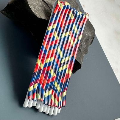 Hårnåle color stripes - 10 stk