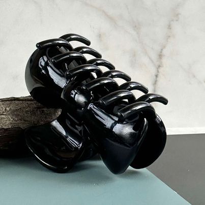 Hårklemme Sløjfe Black Shiny