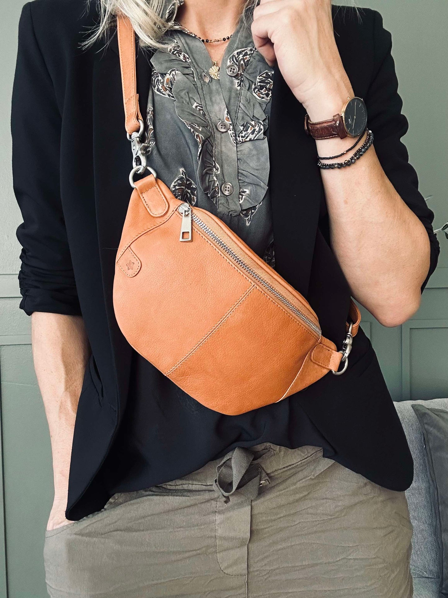 Bumbag Astrid - Cognac / Gold