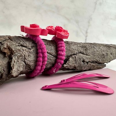 Håraccessories sæt Signe - Pink