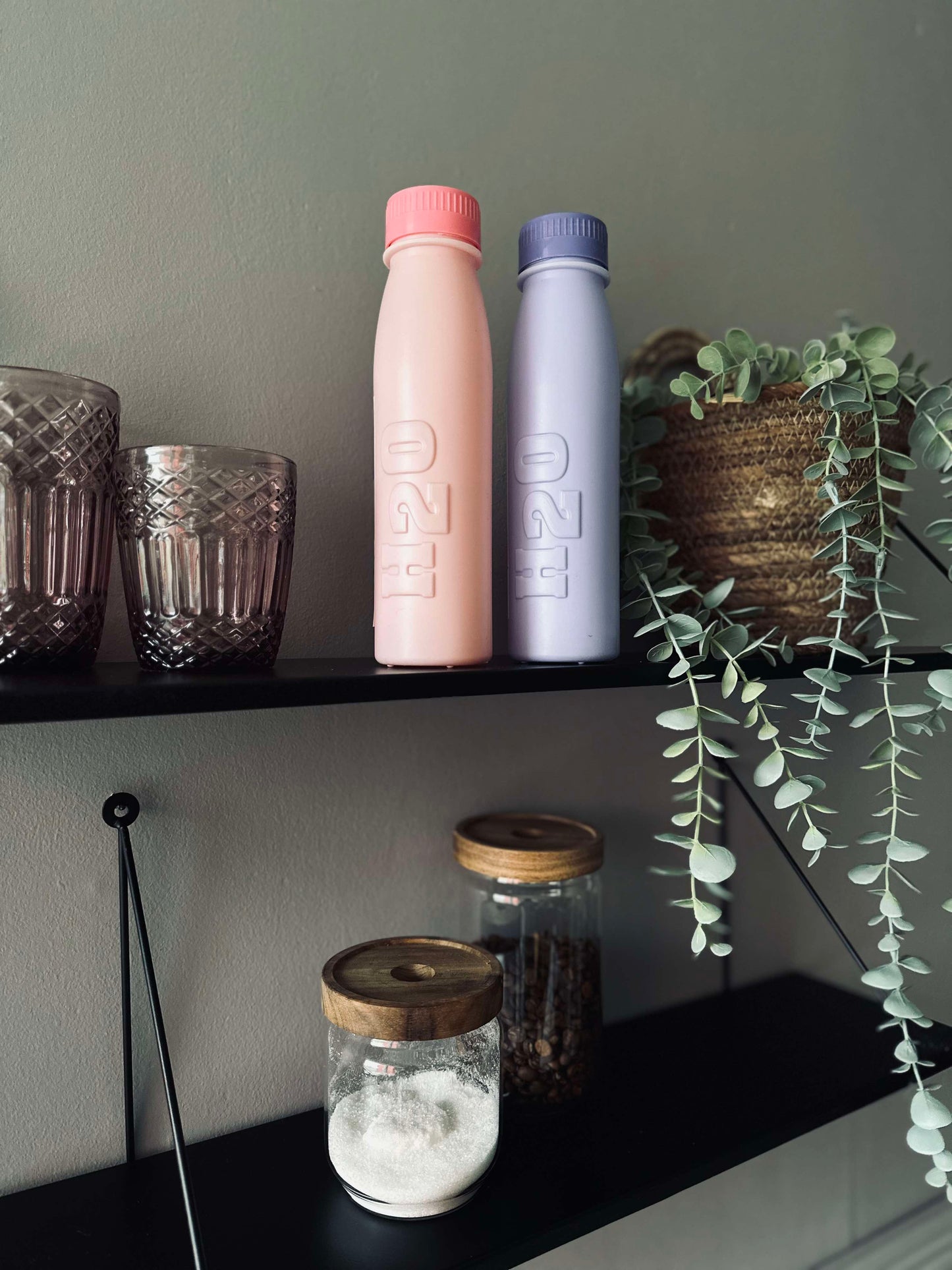 Drikkeflaske H2O 500 ml - Rosa / Lilla Mix