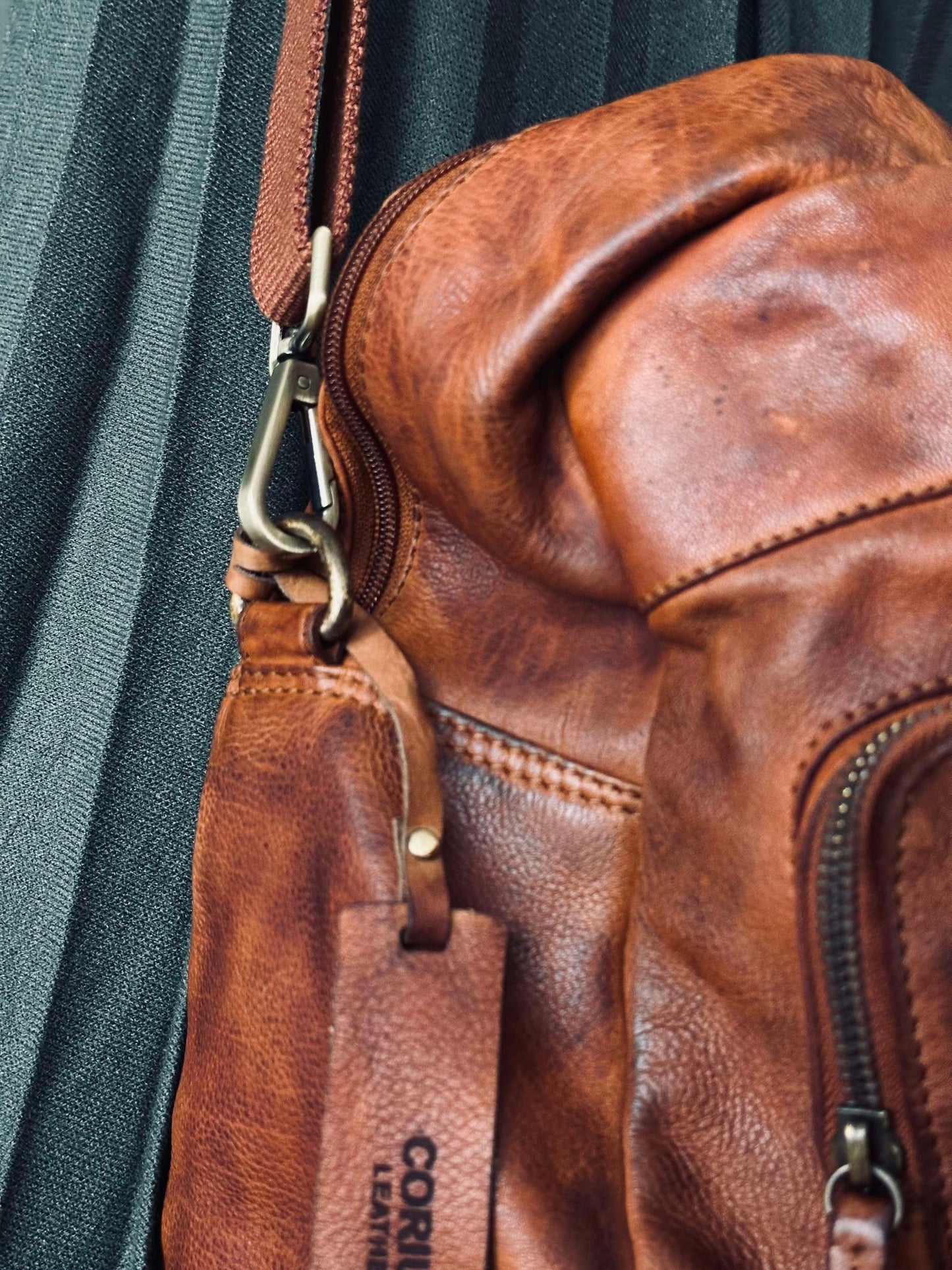 Weekendtaske Raw boheme - Cognac