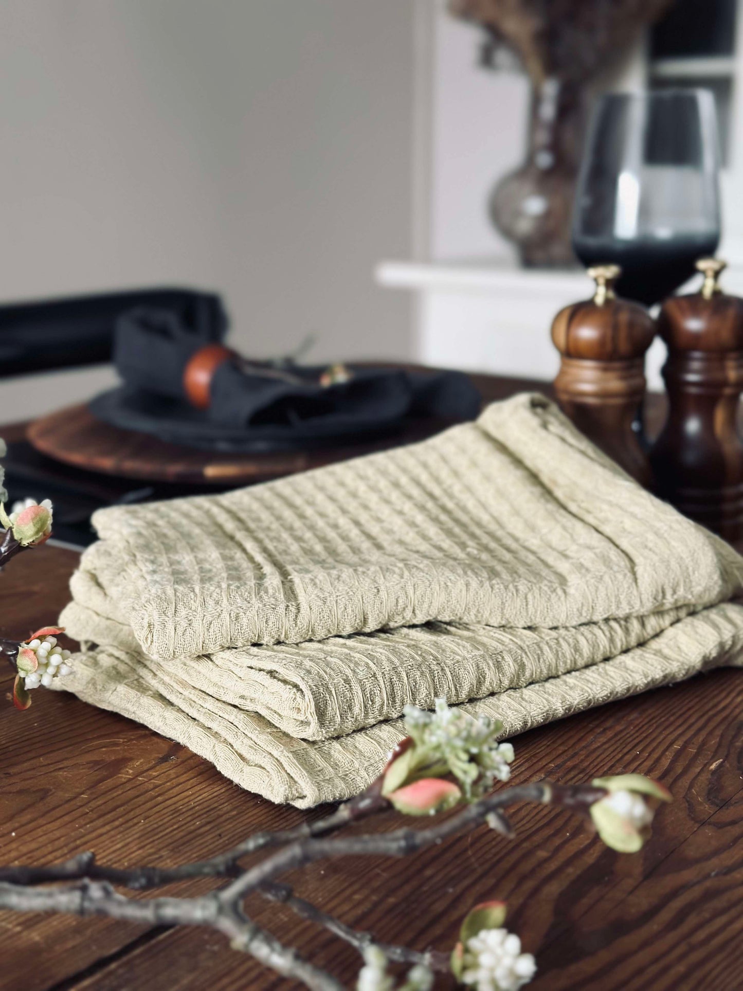 Viskestykker 3 stk. - Vaflet Gul