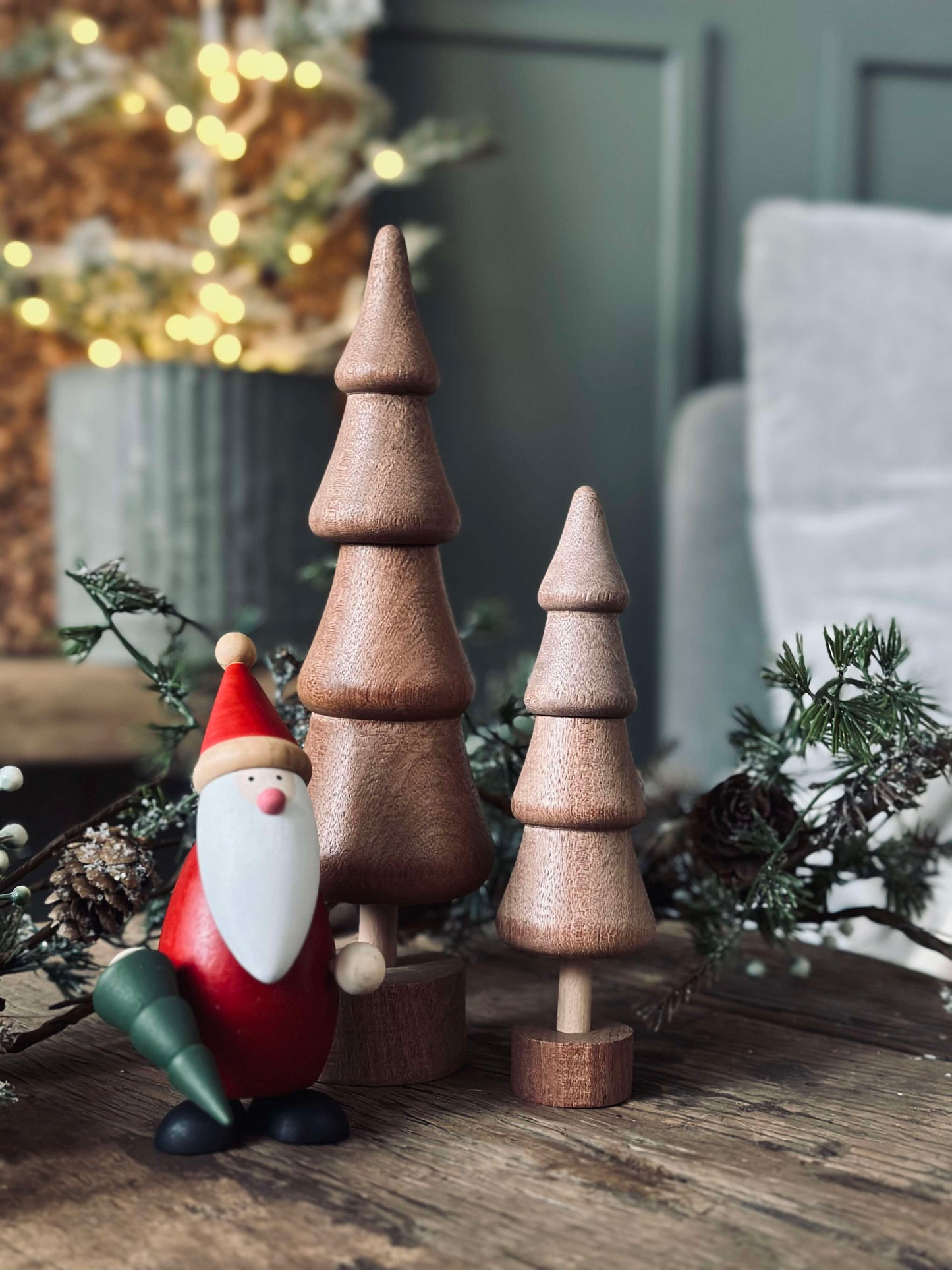 Juletræ Wood - Brun small