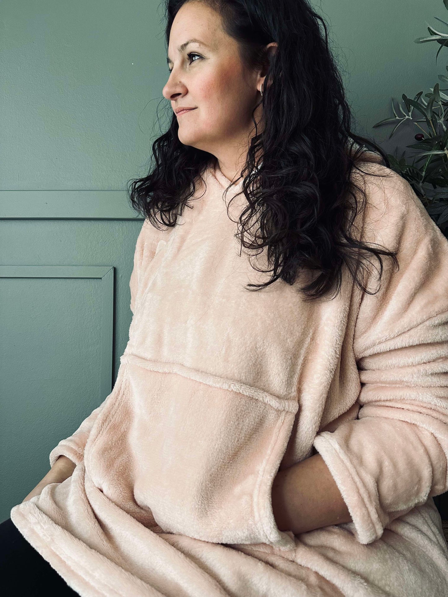 Hoodie Fleece Rose - Oversize