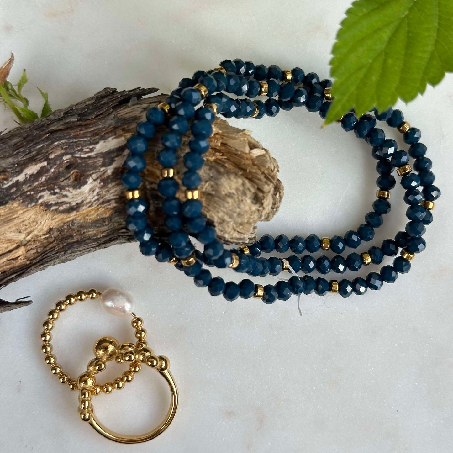 Armbånd Merle Havblå - Sæt med 3 stk