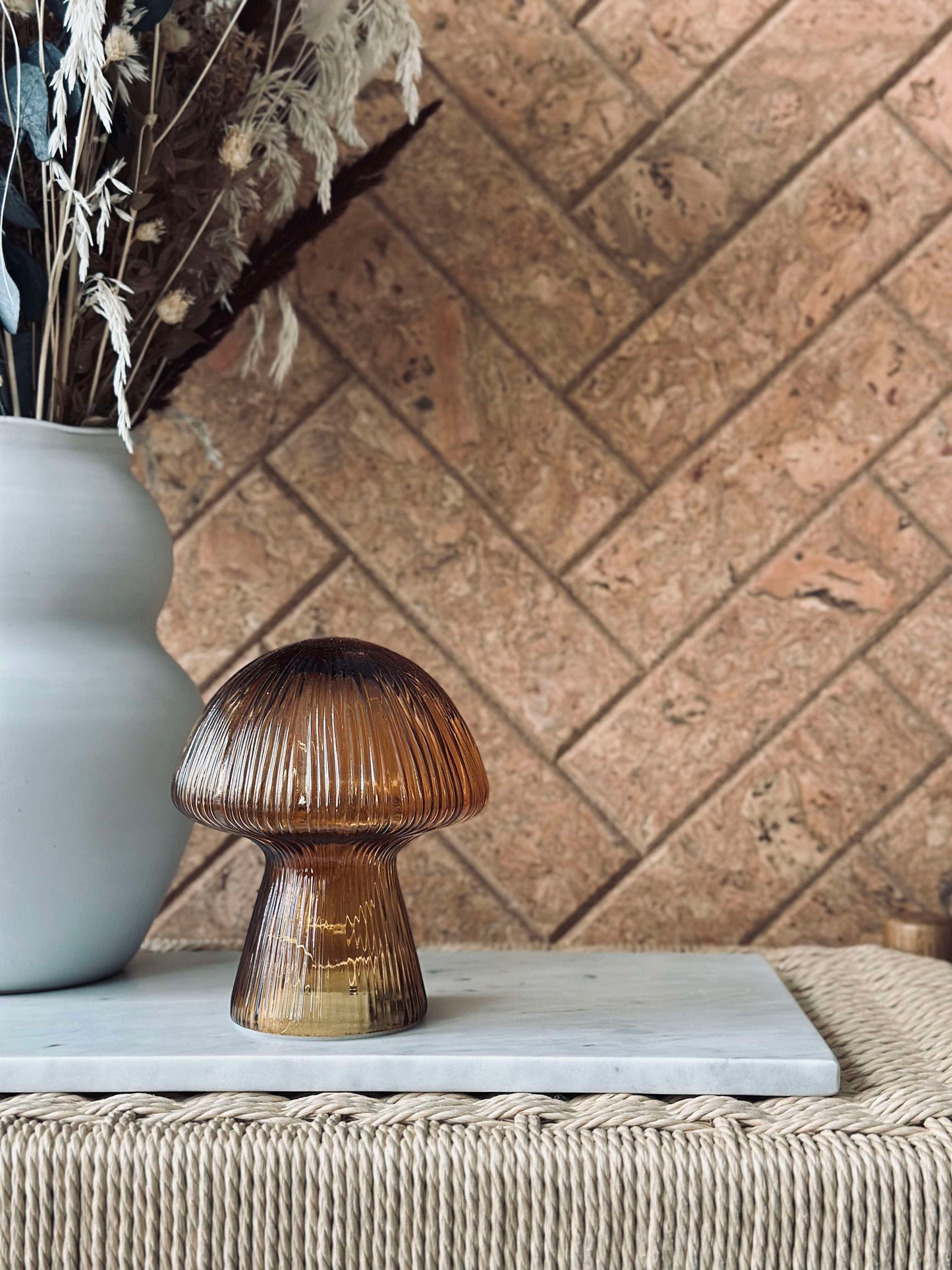 Mushroom med riller 15cm - Gylden