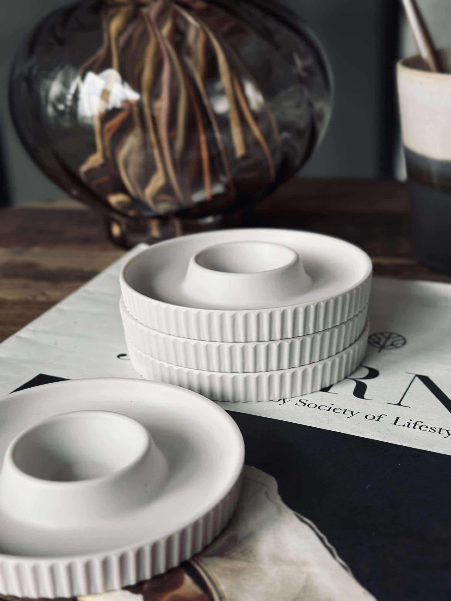 Æggebægre Melamin Hvid - 4 stk.