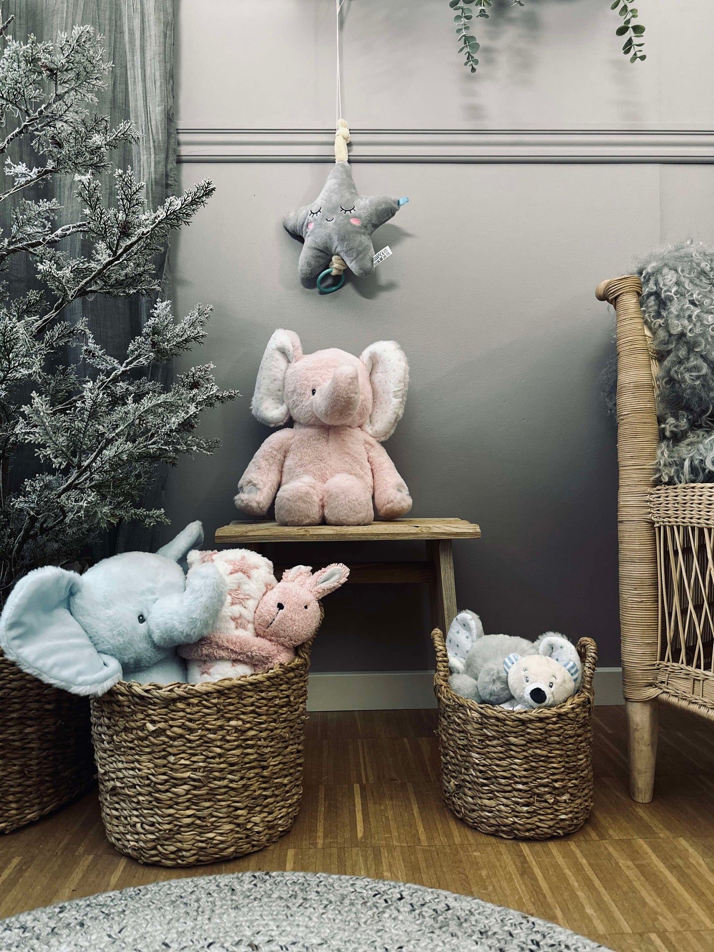 Bamse Elefant 38cm - Lyserød