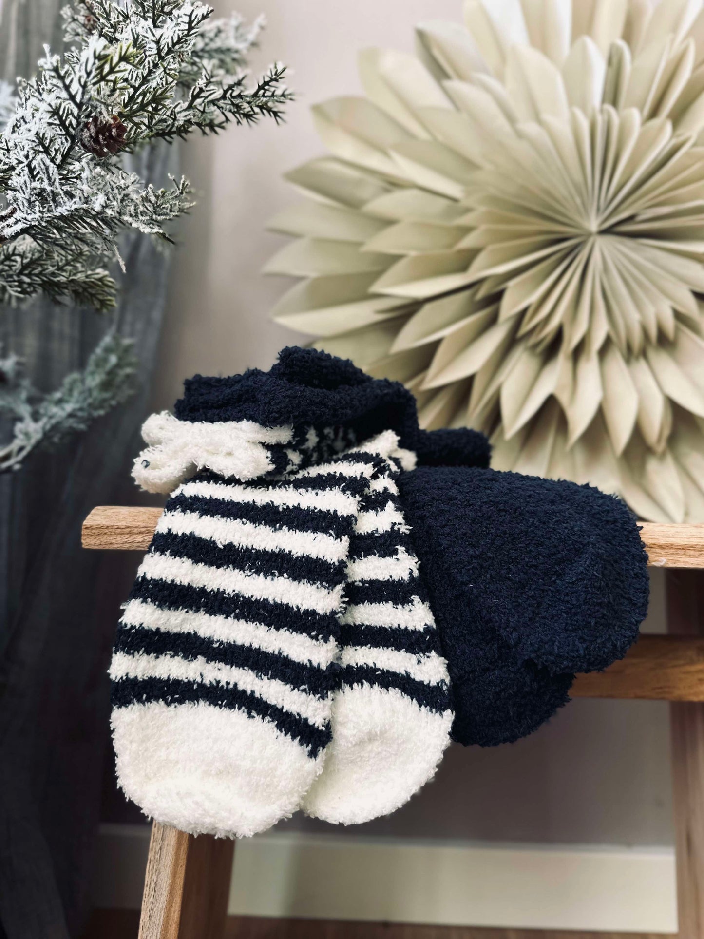 Strømper Fluffy Blue - Sæt med 2 par