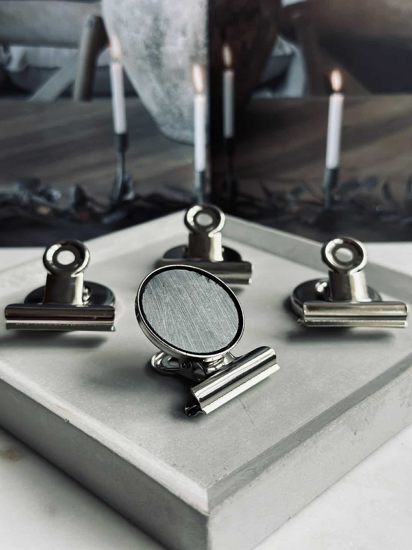 Magneter med klemmer - 4 stk