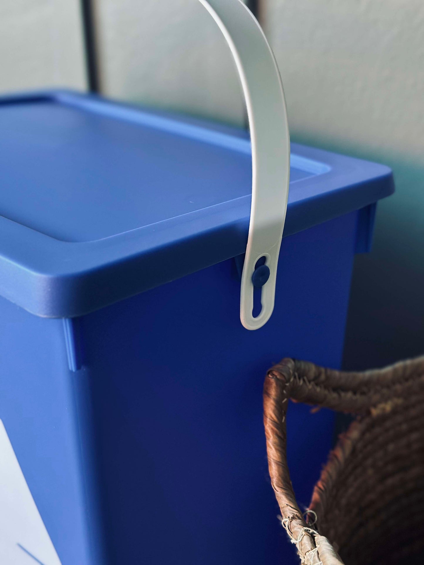 BIO Spand med låg 12 liter - BLÅ