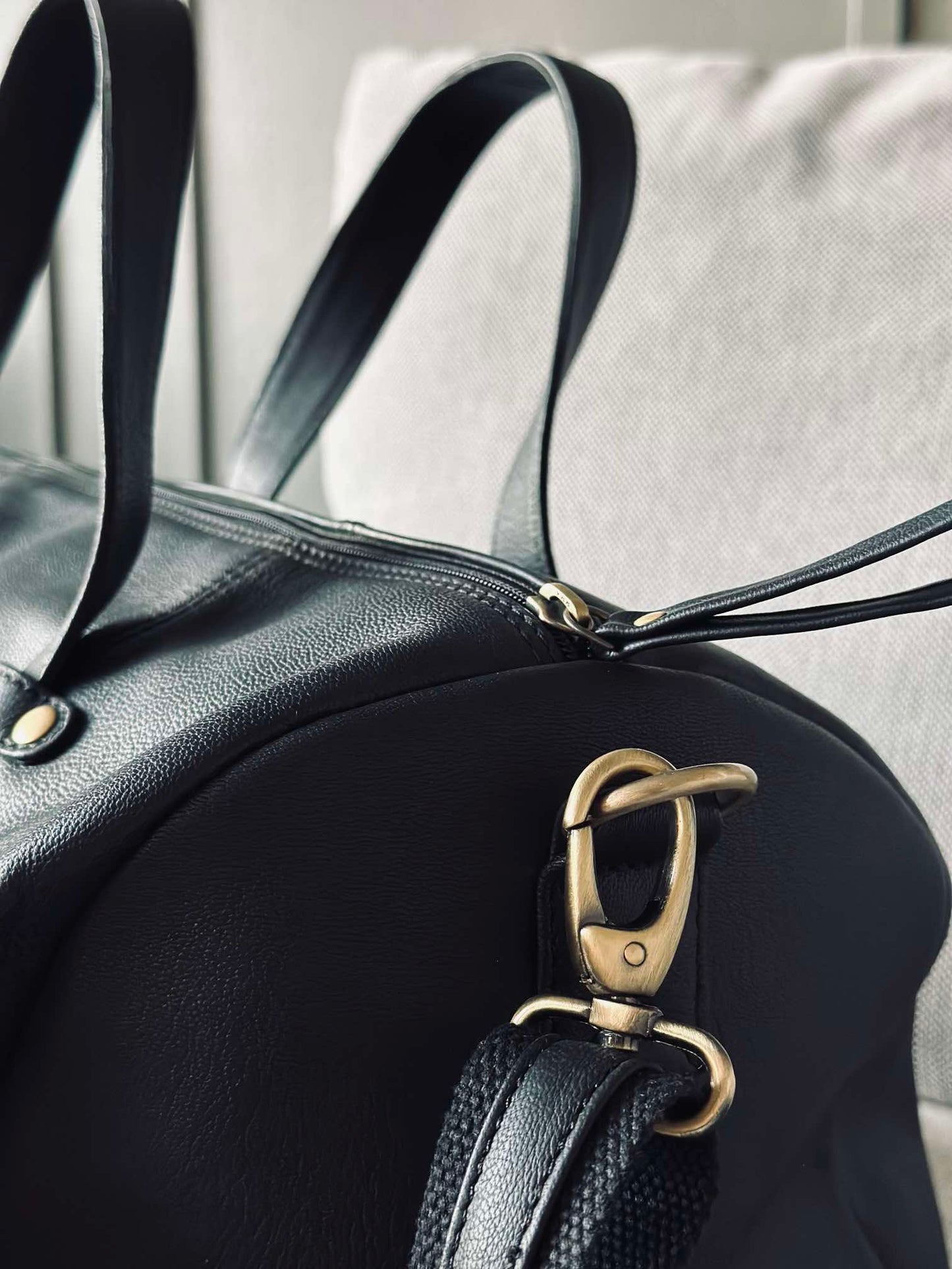 Træningstaske BLACK leather