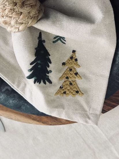 Mundservietter Træer - Pakke med 4 stk