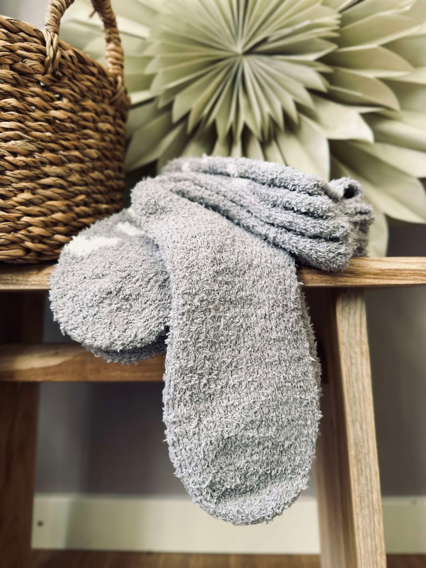 Strømper Fluffy Grey heart - Sæt med 2 par