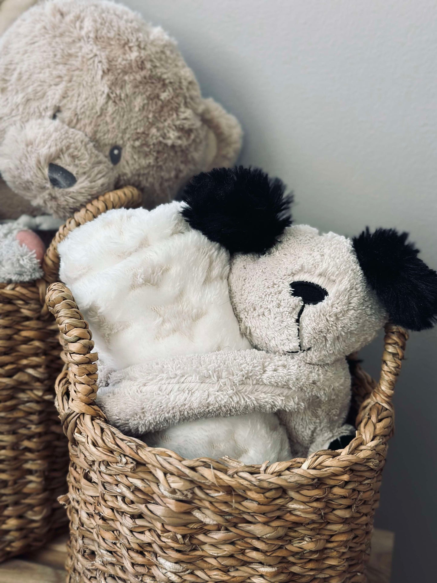 Babytæppe med bamse hund
