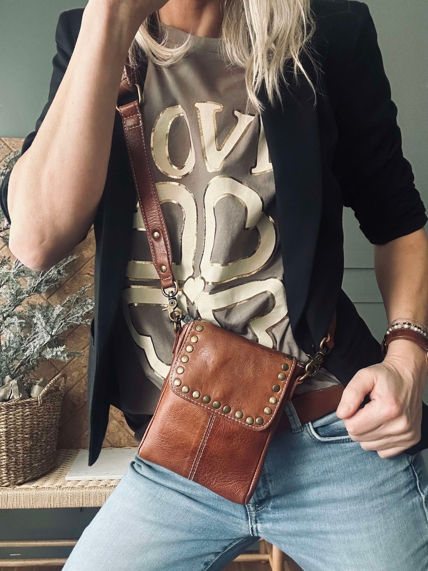 Mobiltaske Sally Walnut