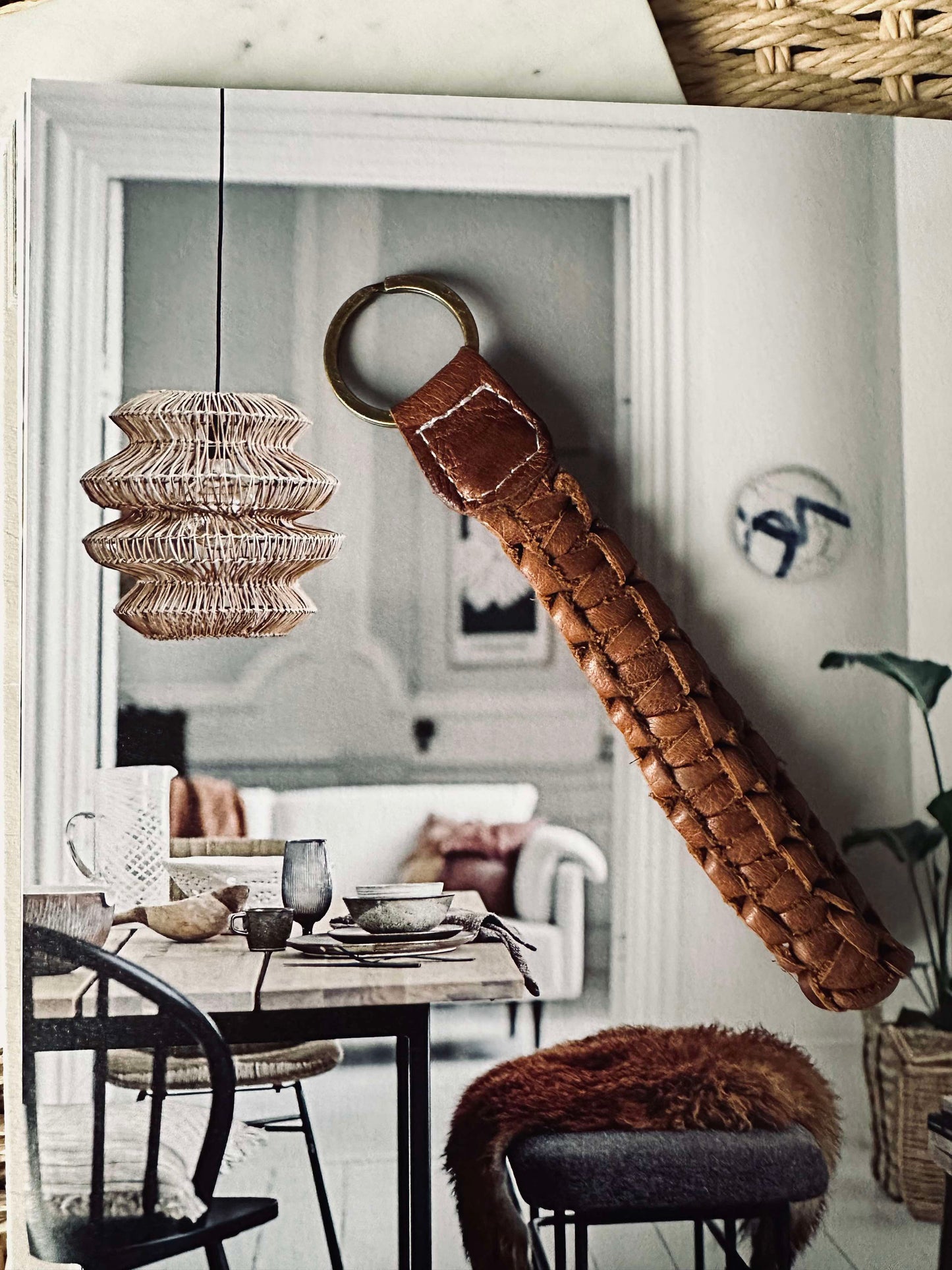 Nøglesnor Helma- Leather walnut