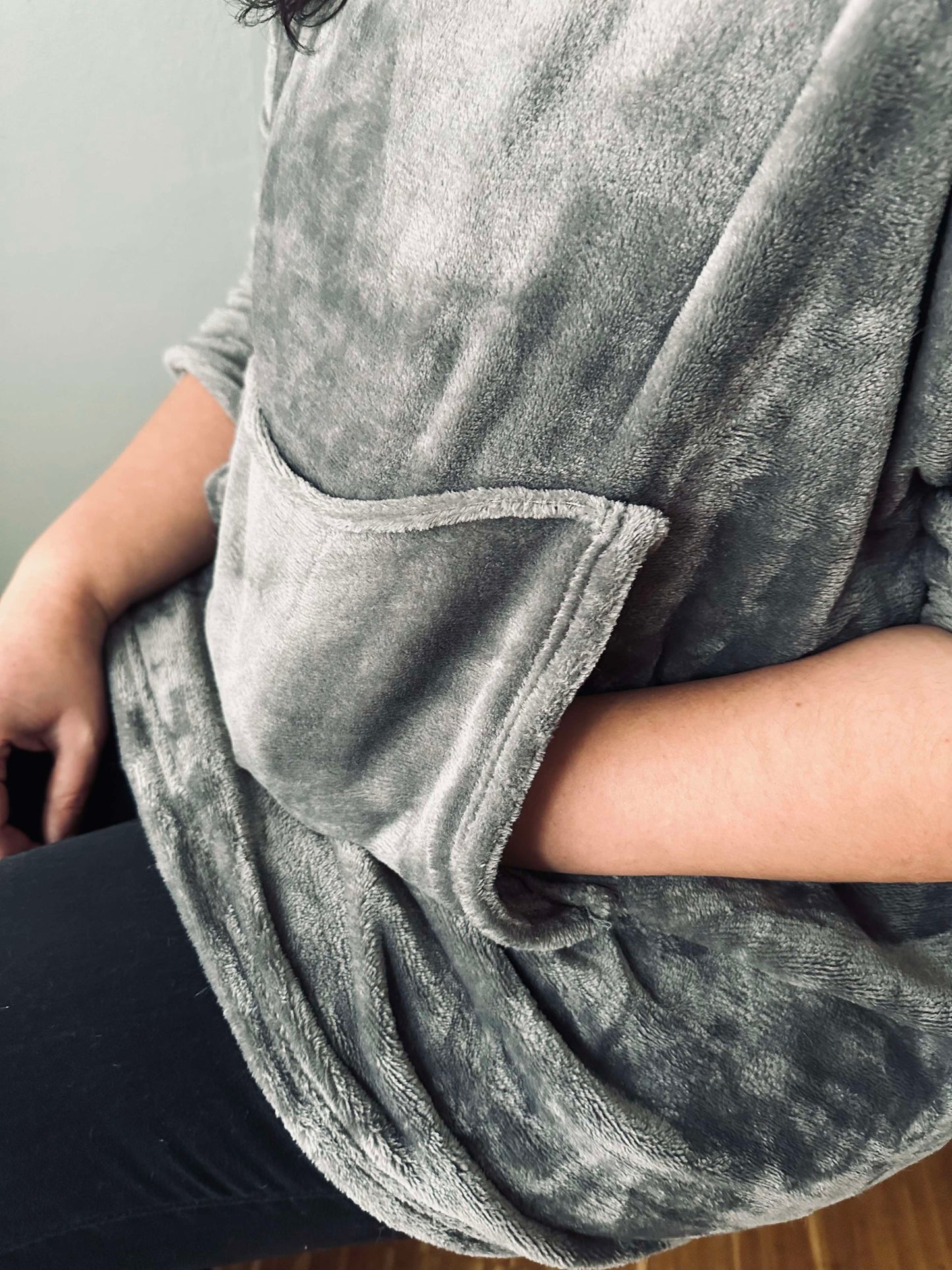 Hoodie Fleece Grey - Oversize