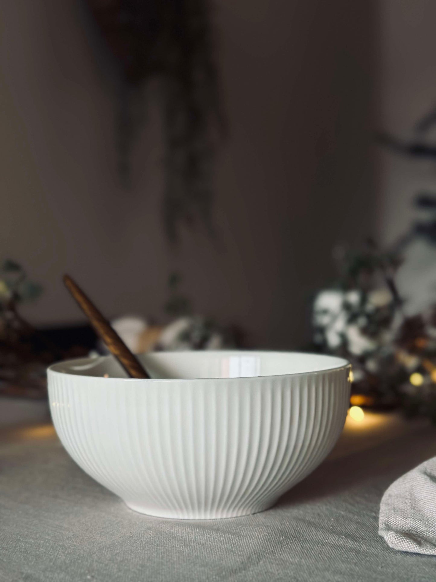 Skål Riflet - Porcelæn