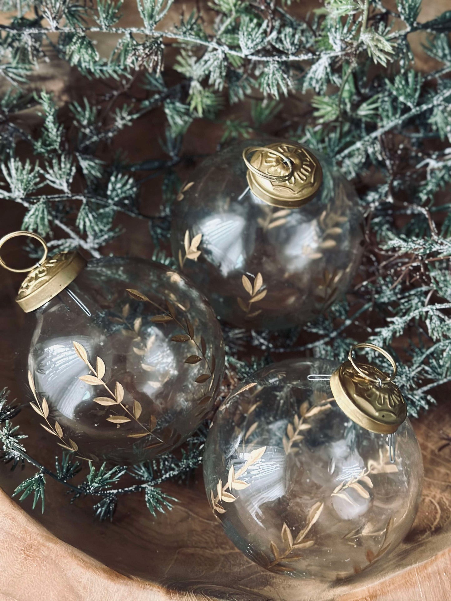 Julekugler i glas - Pakke med 3 stk