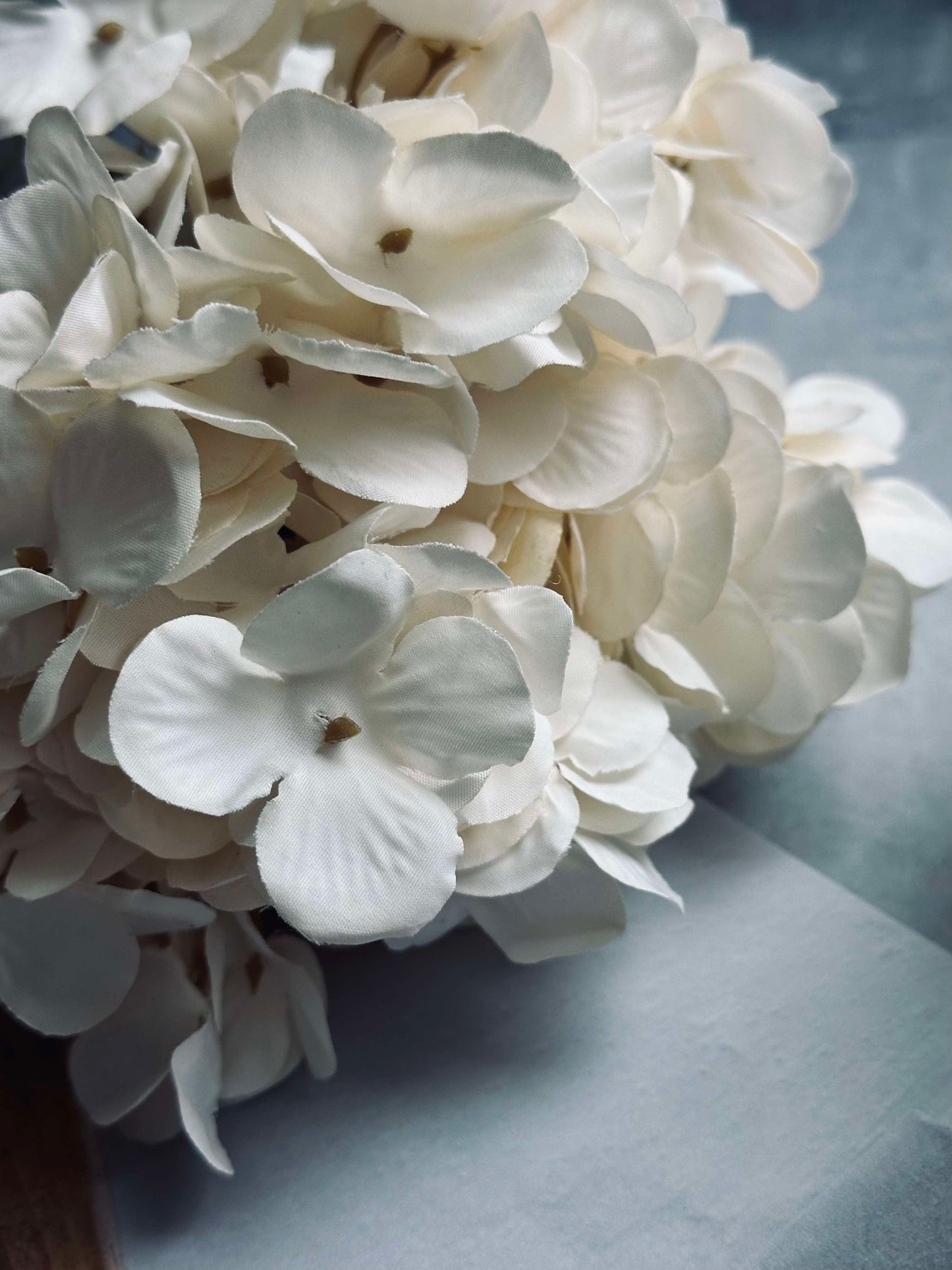 Blomst silk Hortensia Hvid
