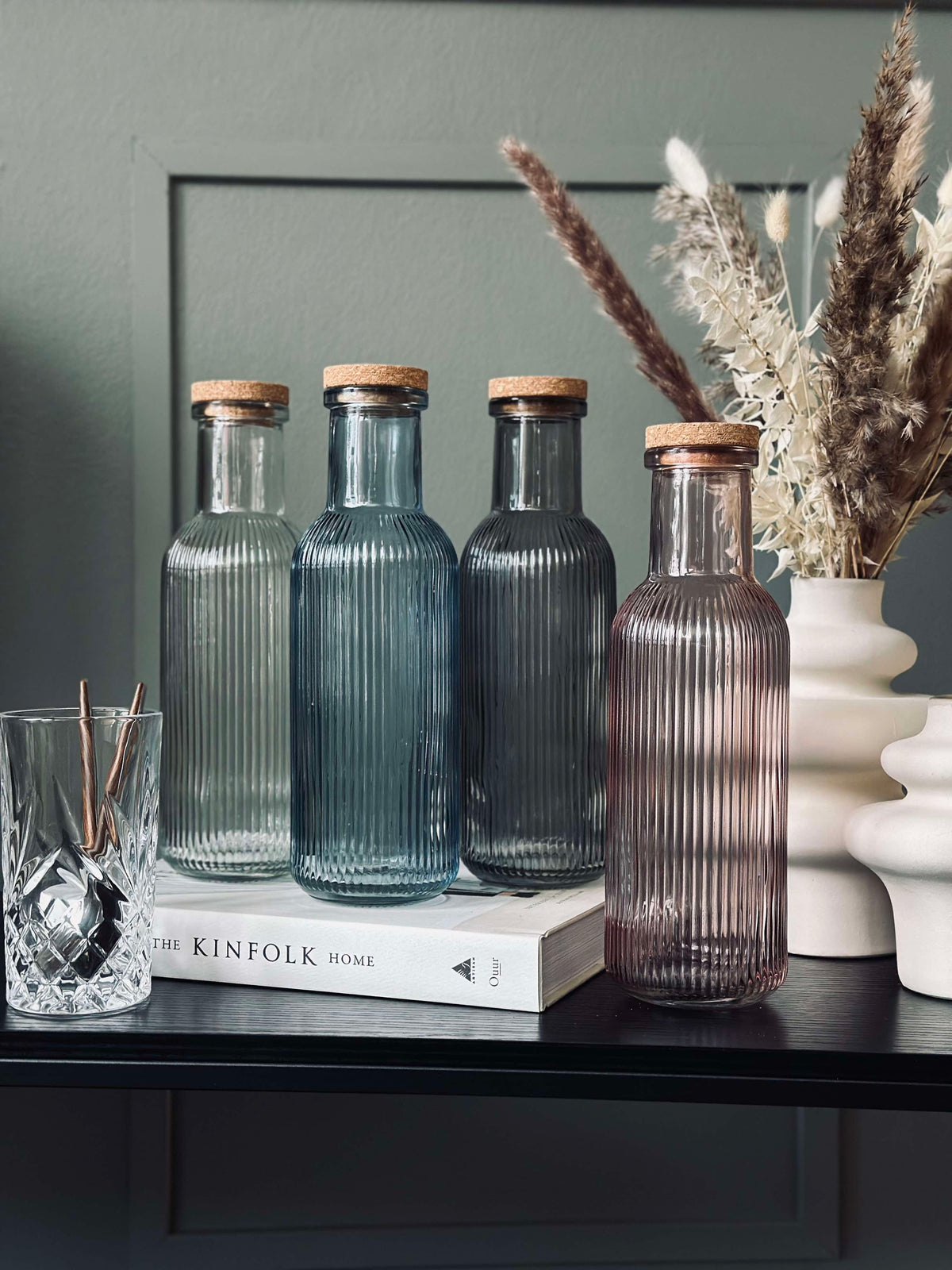 Vandflaske med korkprop – Clear 1 ltr.