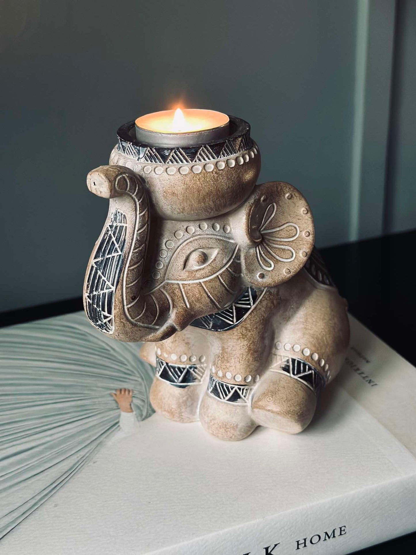 Fyrfadsstage Elefant