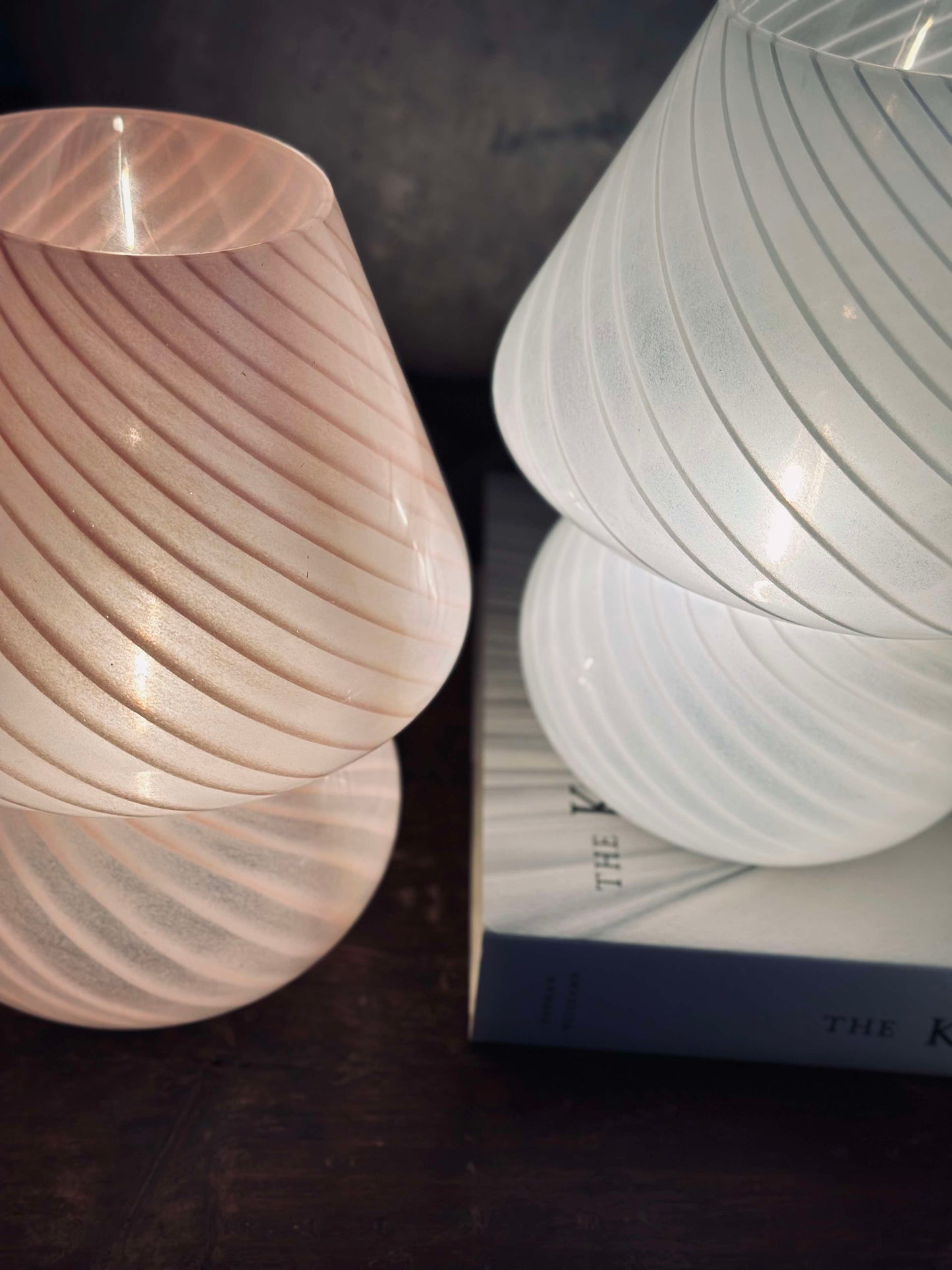 Mushroom Large - Rosa mundblæst glas