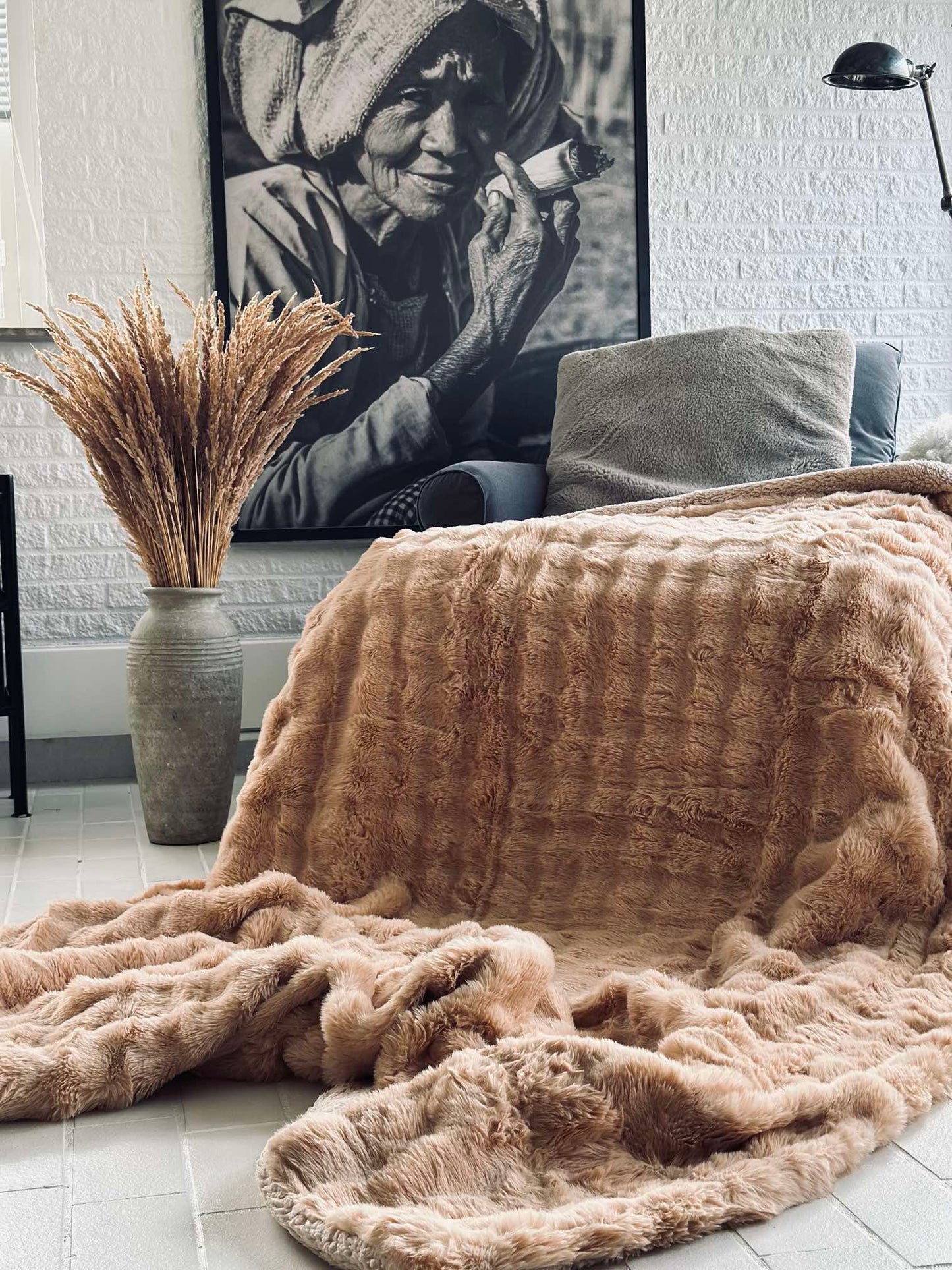 Sengetæppe BUBBLE - Beige