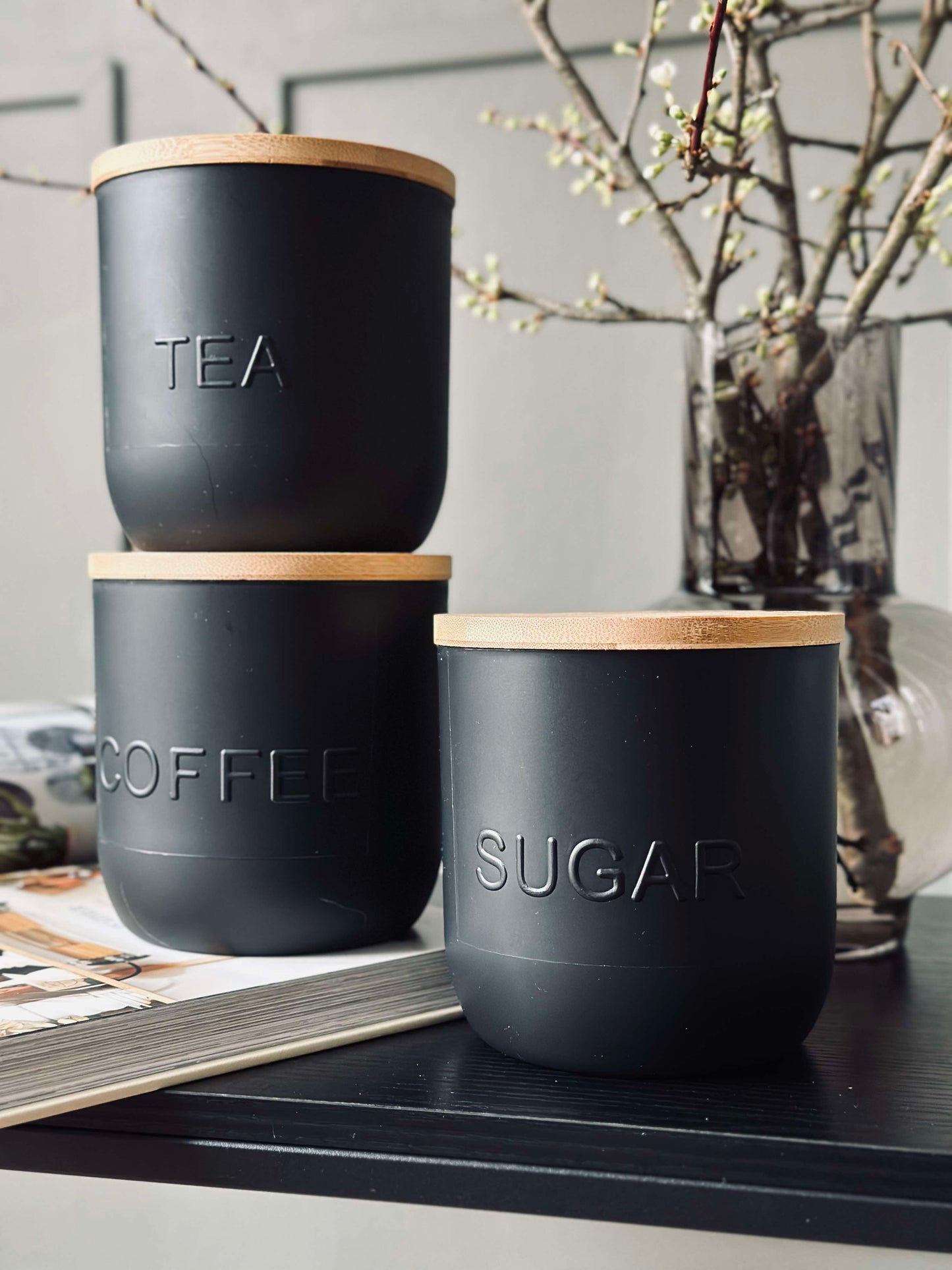 Opbevaringskrukke med låg - TEA