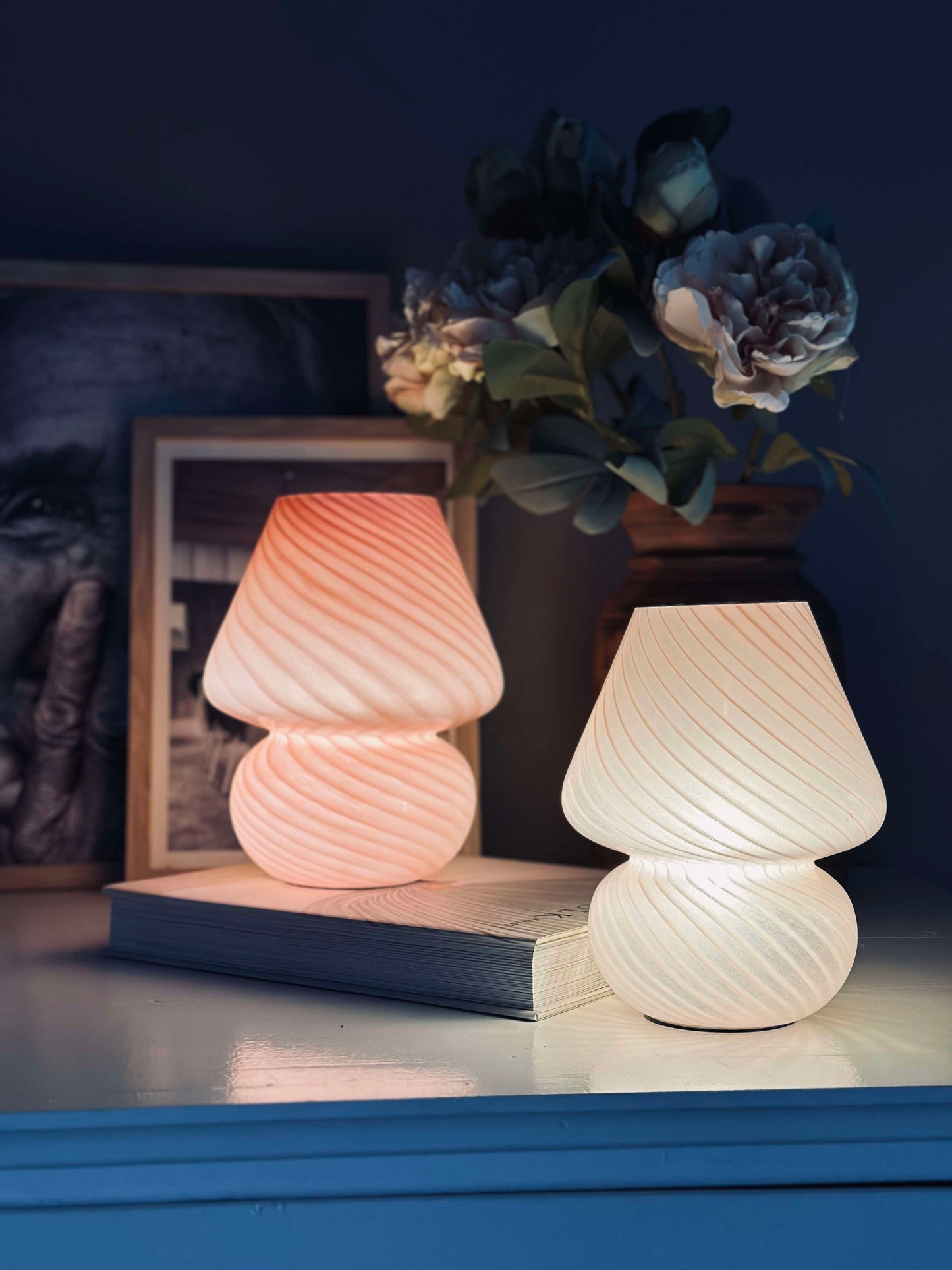 Mushroom Small - Rosa mundblæst glas