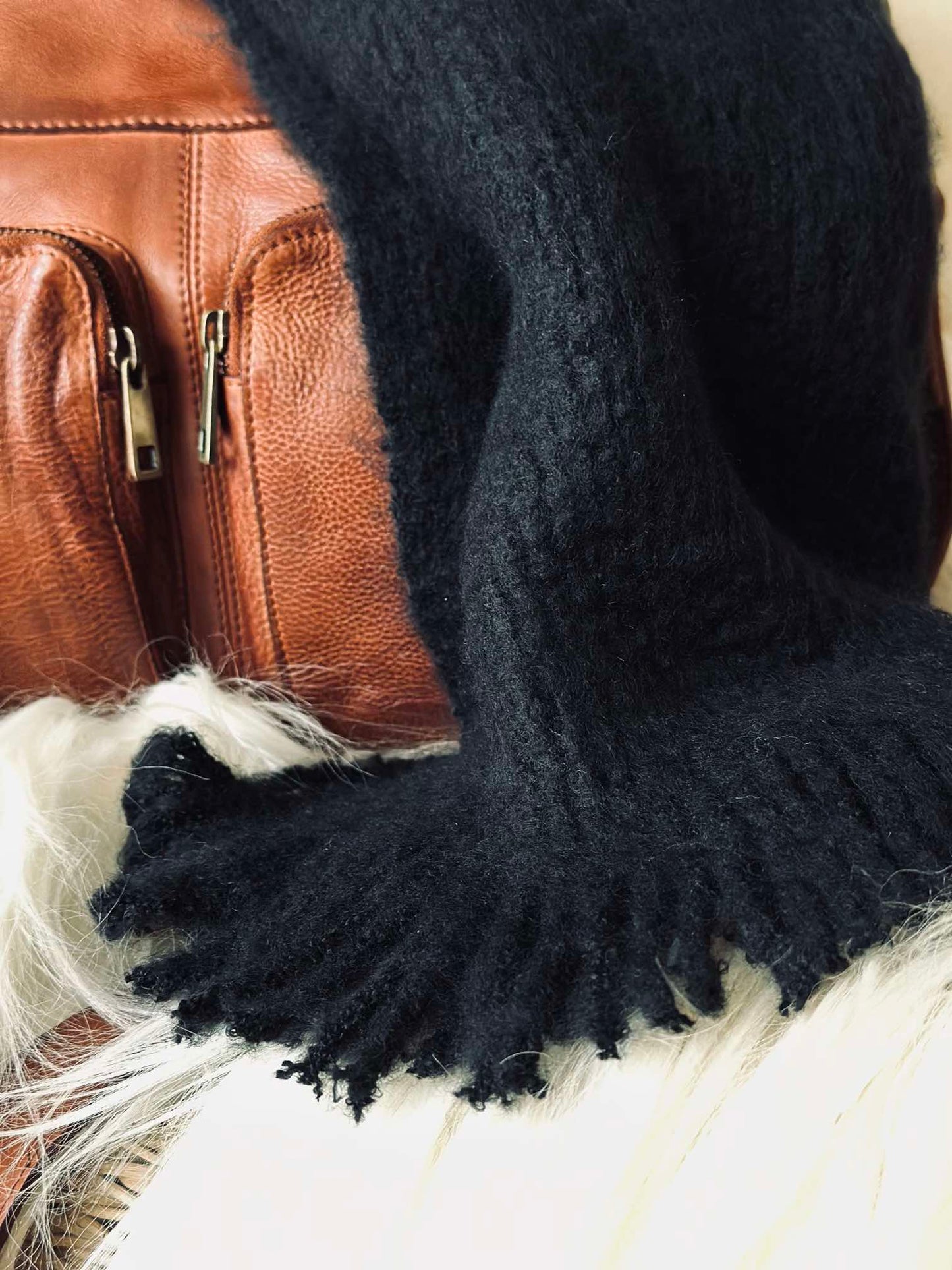 Tørklæde black - Super soft
