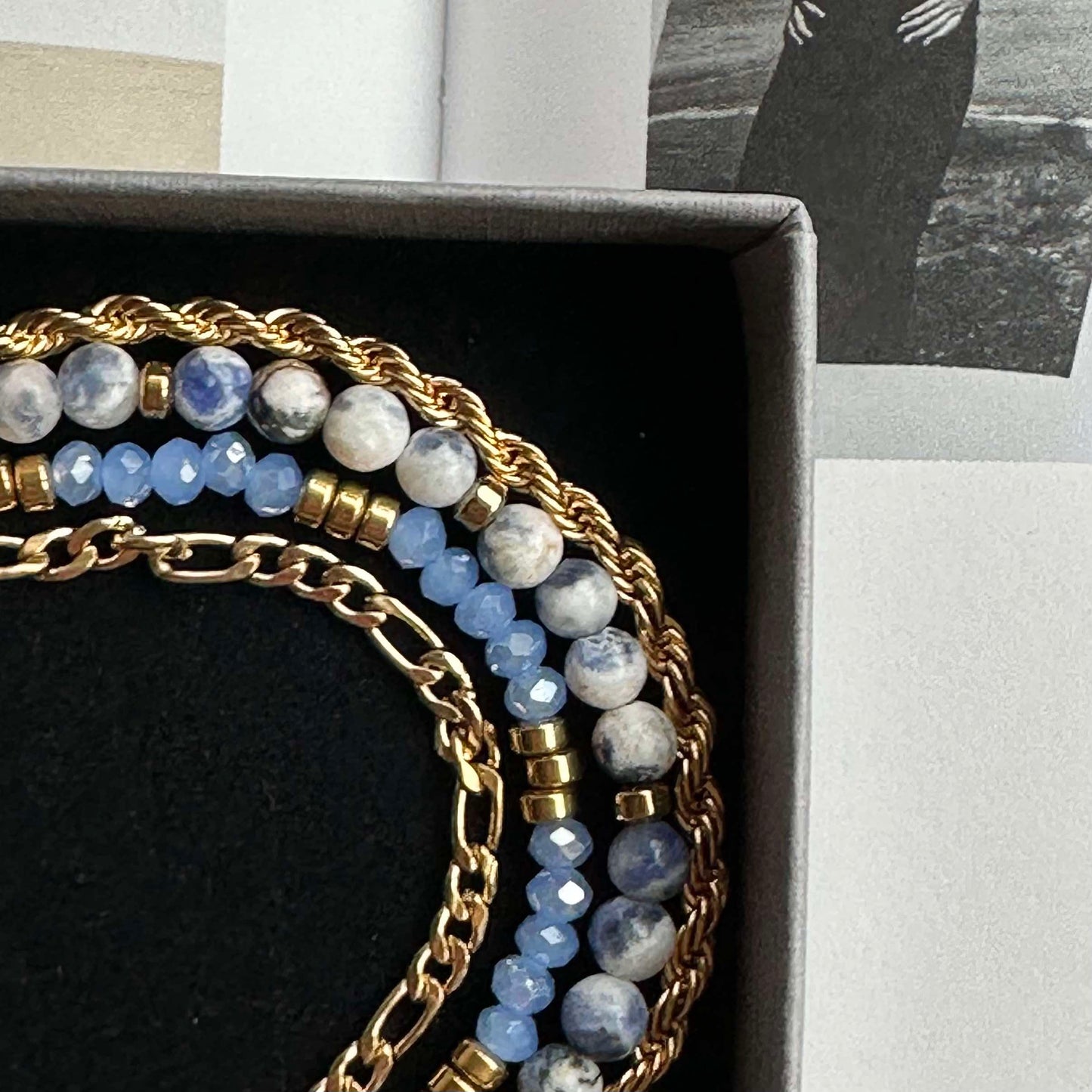 Armbånd Erika Blue - Sæt med 4 armbånd