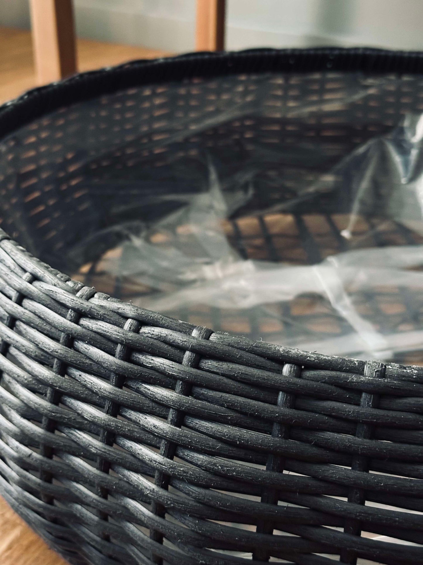 Kurvesæt Rattan - Sort 2 stk.
