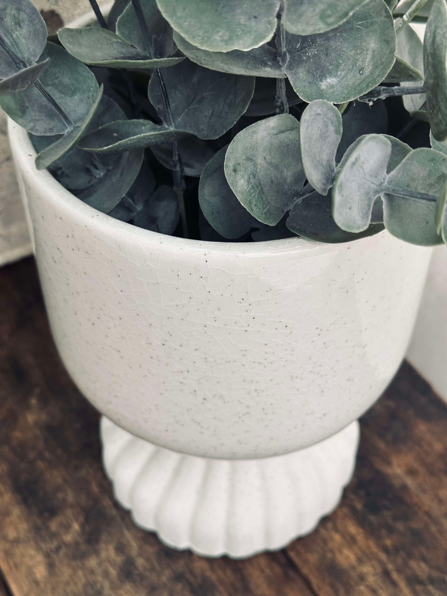 Urtepotte Keramik Creme