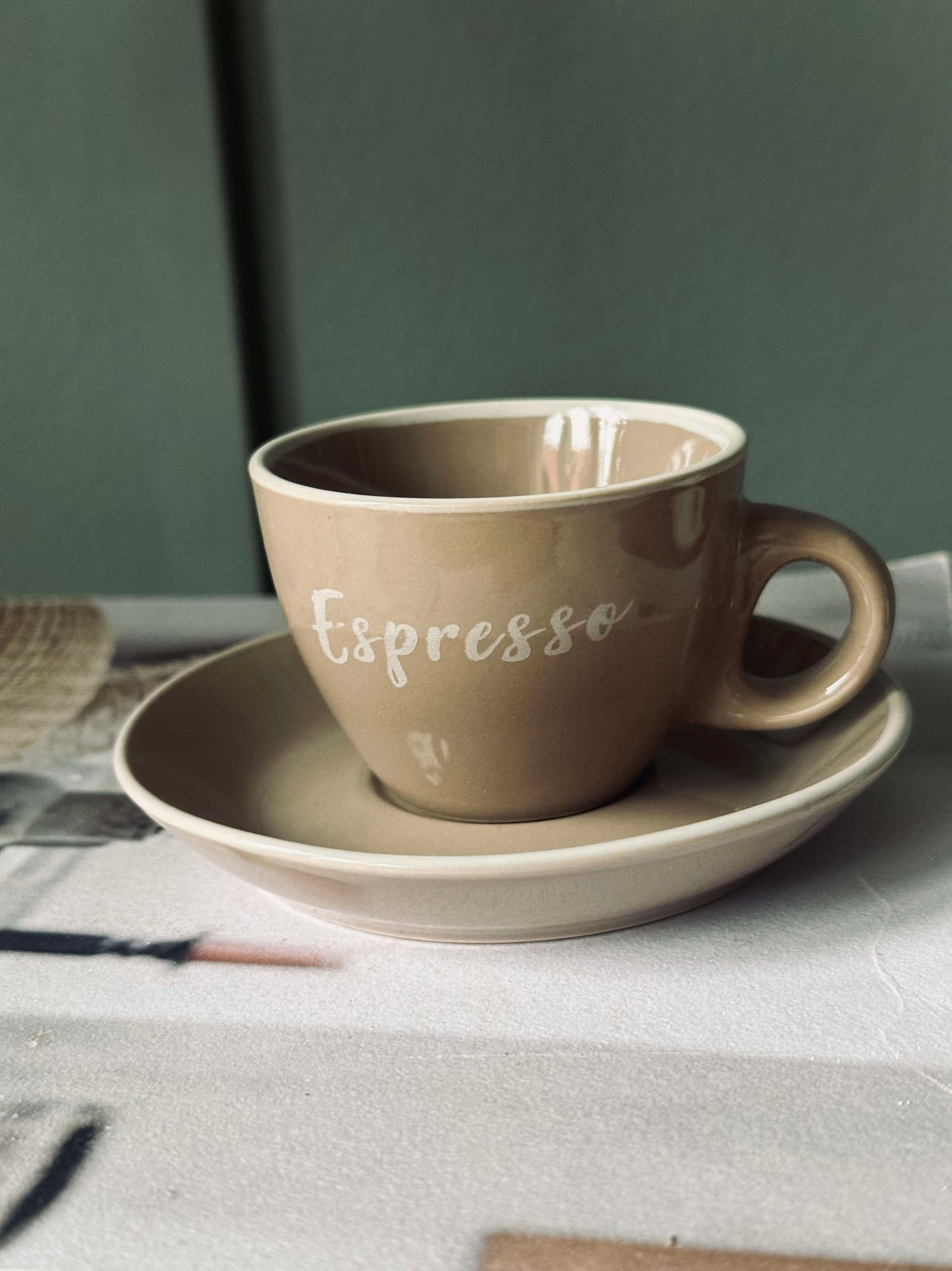 Kop m. underkop Espresso 100 ml. - 4 stk
