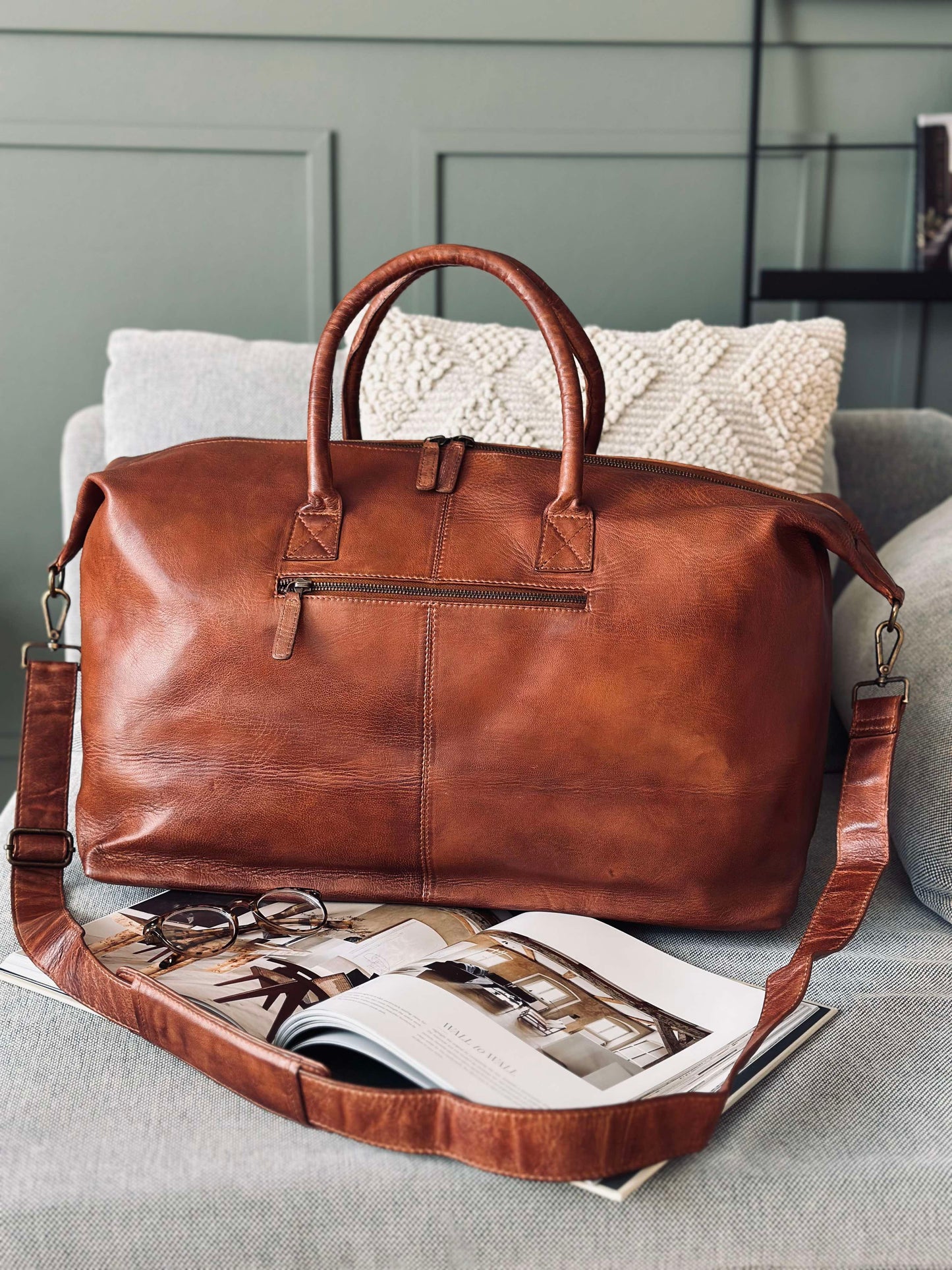 Weekendtaske DEXTER - Cognac