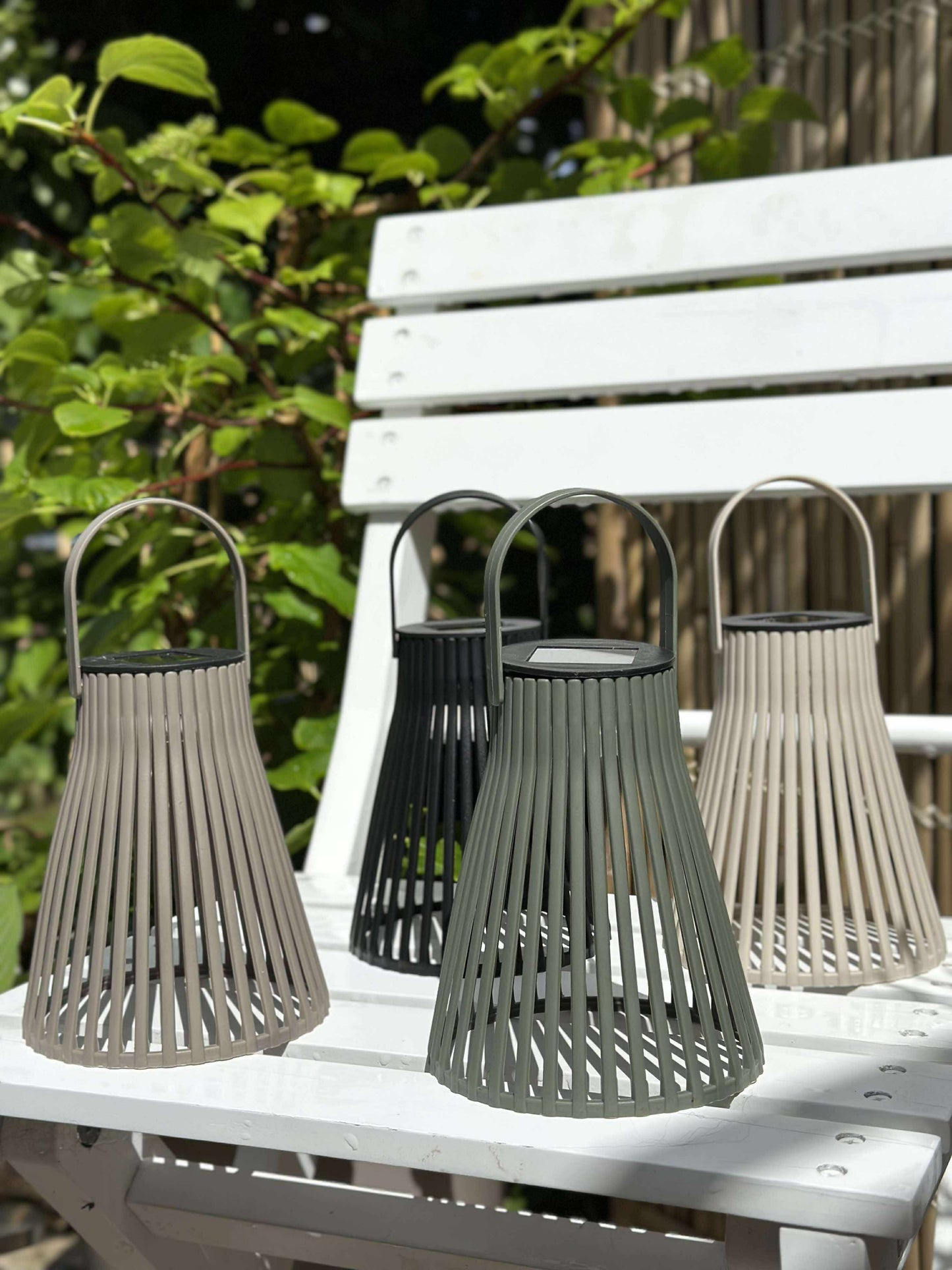 Lanterne med solceller 14cm - Flere farve
