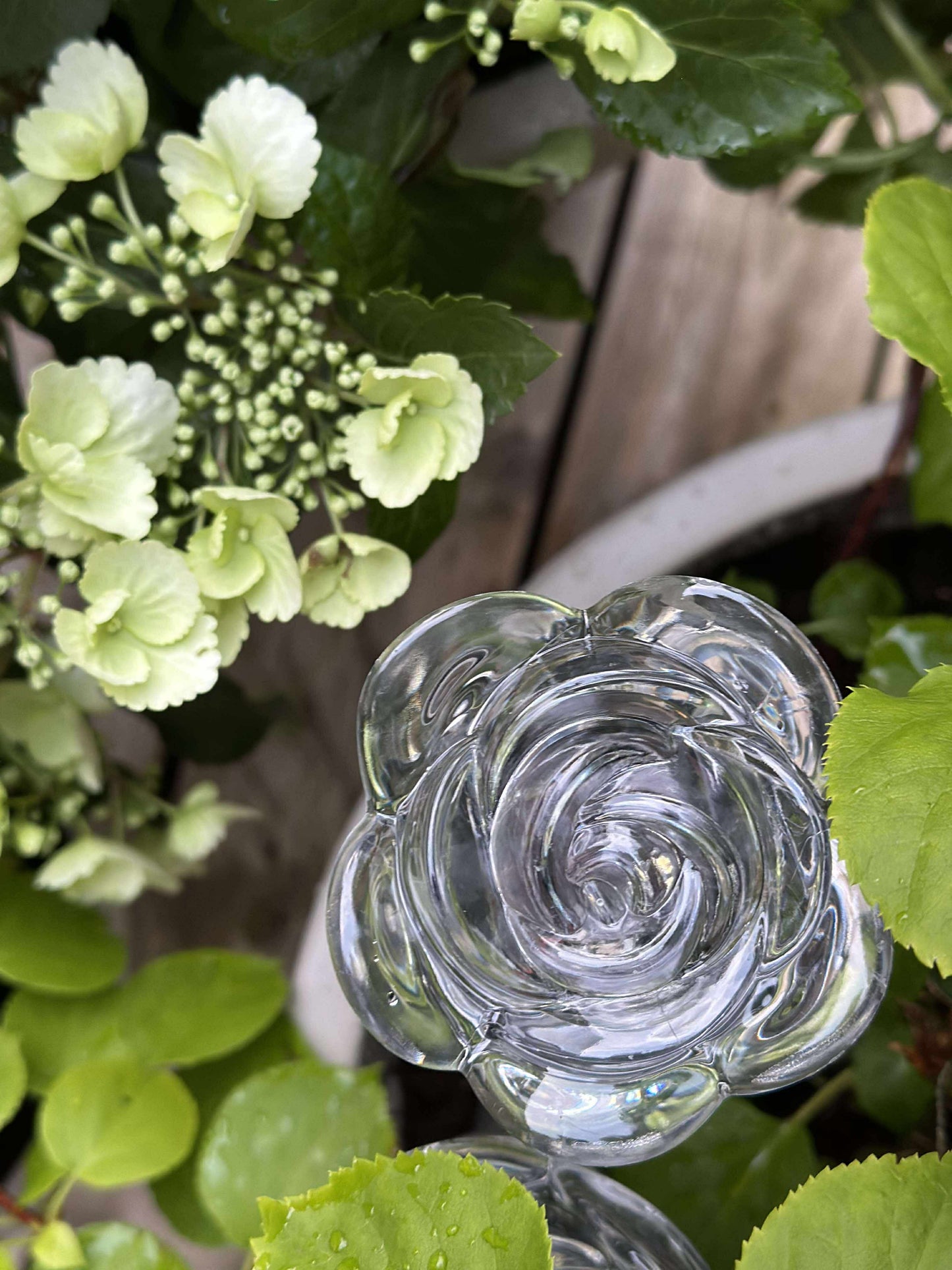 Fakkel med solceller FLOWER – Sæt med 4 stk
